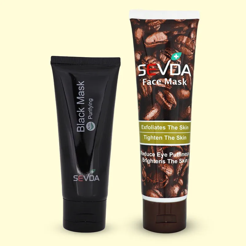 ماسک صورت سودا مدل قهوه حجم 100 میلی لیتر به همراه ماسک صورت سودا مدل ذغال حجم 75 میلی لیتر - تصویر 2