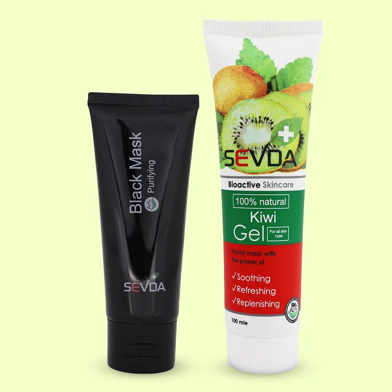 ماسک صورت سودا مدل کیوی حجم 100 میلی لیتر به همراه ماسک صورت سودا مدل ذغال حجم 75 میلی لیتر - تصویر 2