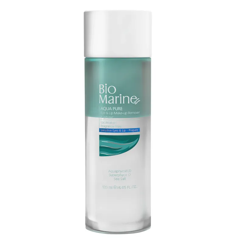 محلول پاک کننده آرایش چشم و لب بایومارین مدل AQUA PURE حجم 120 میلی لیتر - تصویر 2