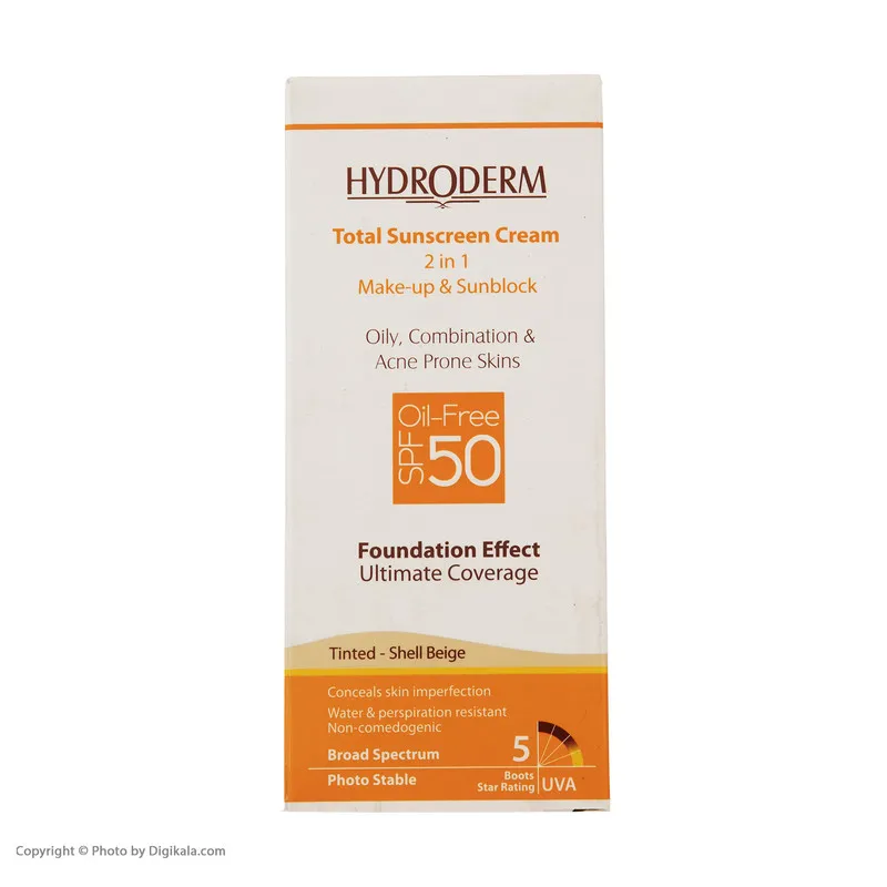 کرم ضد آفتاب رنگی SPF 50 هیدرودرم مدل 01 مناسب برای پوست چرب حجم 40 میلی لیتر - تصویر 3