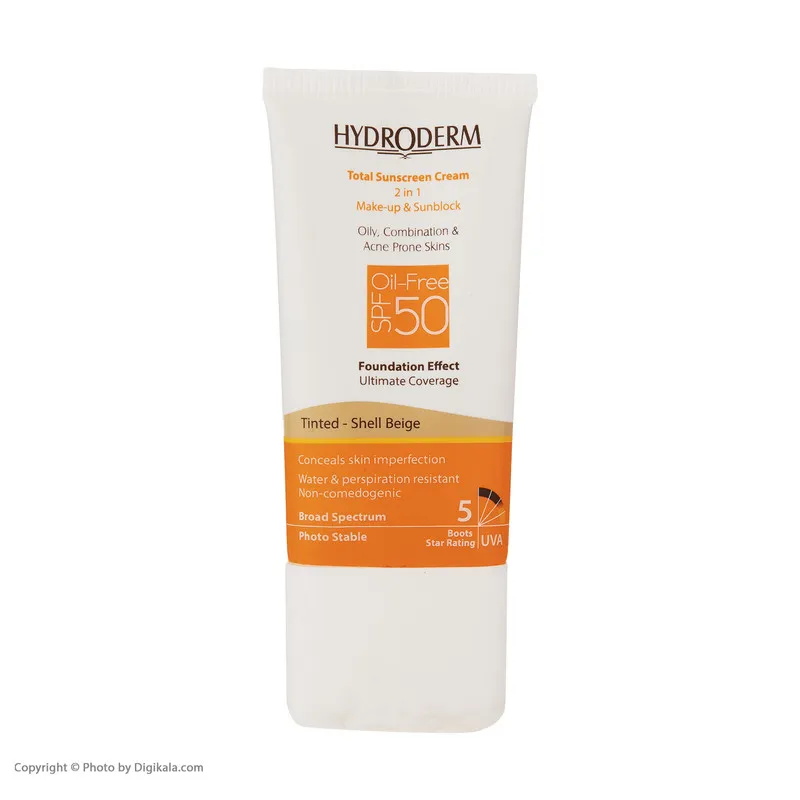 کرم ضد آفتاب رنگی SPF 50 هیدرودرم مدل 01 مناسب برای پوست چرب حجم 40 میلی لیتر - تصویر 5