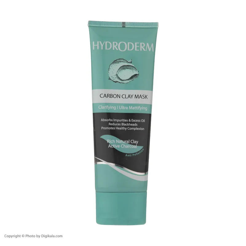 ماسک صورت هیدرودرم مدل Carbon clay حجم 100 میلیلیتر مناسب پوست چرب، حاوی خاک رس و کربن فعال، کنترل چربی و پاکسازی عمقی پوست، ضد جوش و ماتکننده - تصویر 3
