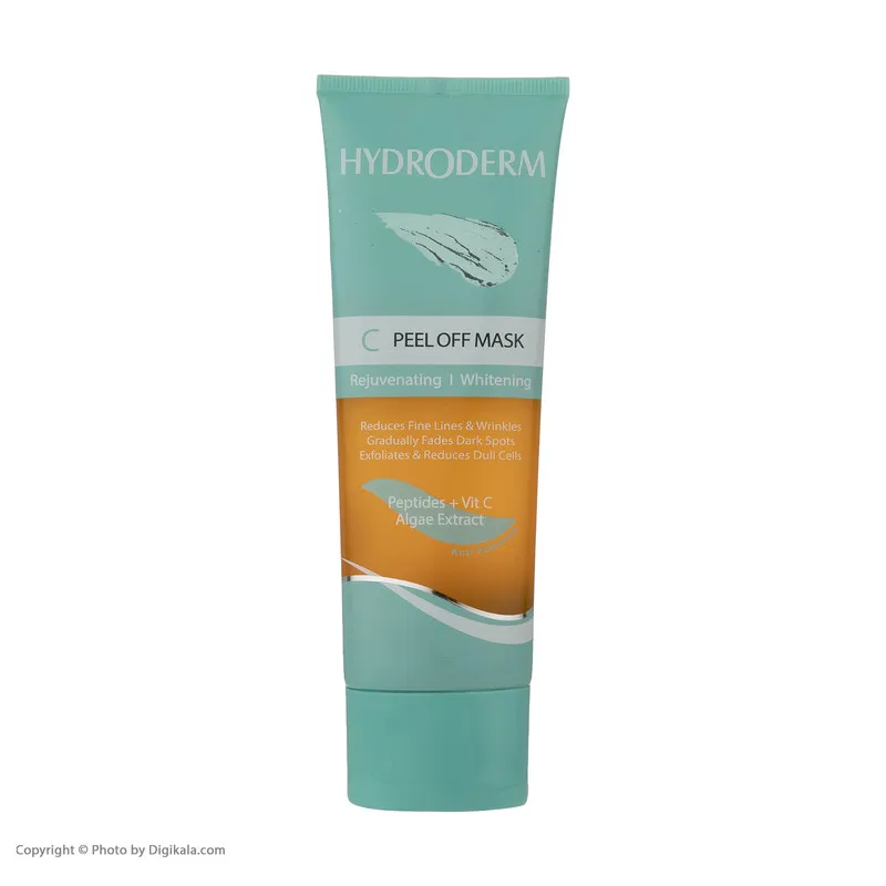ماسک صورت هیدرودرم مدل Peel Off وزن 100 گرم مناسب پوست معمولی با خاصیت شفافکننده و لطافتبخش، حاوی ویتامین سی، پپتید و گلیسیرین، مناسب آقایان و خانمها، مجوز سازمان غذا و دارو - تصویر 3