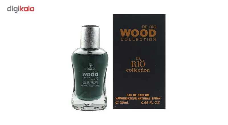 عطر جیبی مردانه ریو کالکشن مدل Rio Wood Black حجم 20ml - تصویر 3