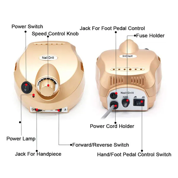 دستگاه مانیکور و پدیکور نیل دریل مدل NAIL DRIL 3500rpm - تصویر 2