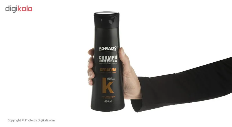 شامپو کراتینه آگرادو مدل KERATIN حجم 400 میلی لیتر - تصویر 4