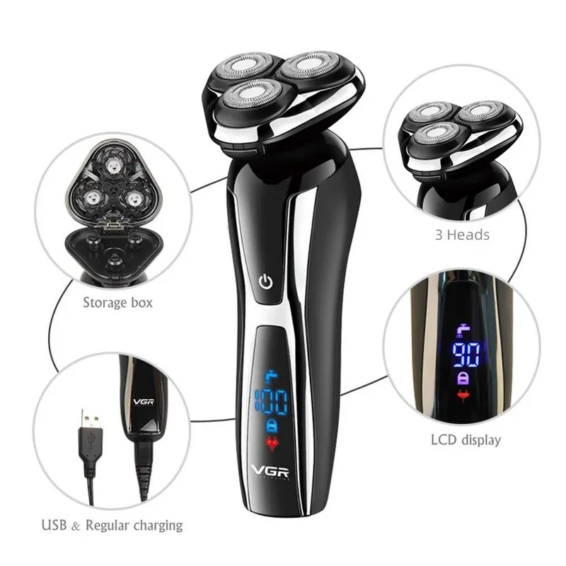 ماشین اصلاح موی صورت وی جی ار مدل V-309 - تصویر 5