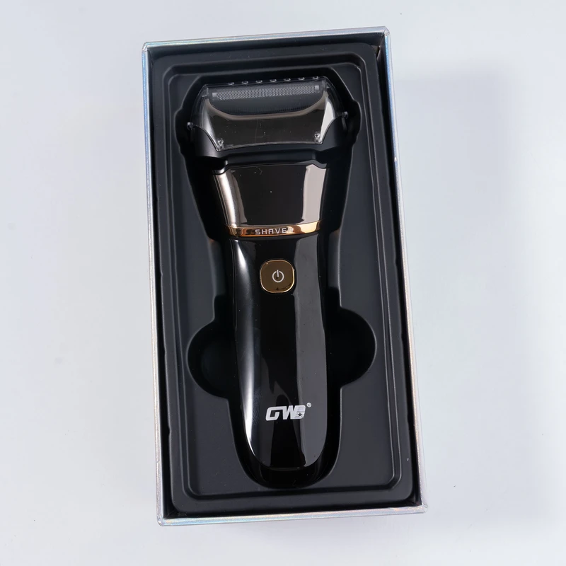 ماشین اصلاح موی صورت جی دبلیو مدل GW-9909، اصلاح به صورت صفر زن، نمایشگر وضعیت باتری، ضد آب، منبع انرژی با کابل USB، تکنولوژی اصلاح به صورت شیو فویلی، مدت زمان شارژ 120 دقیقه و مدت - نمای 4