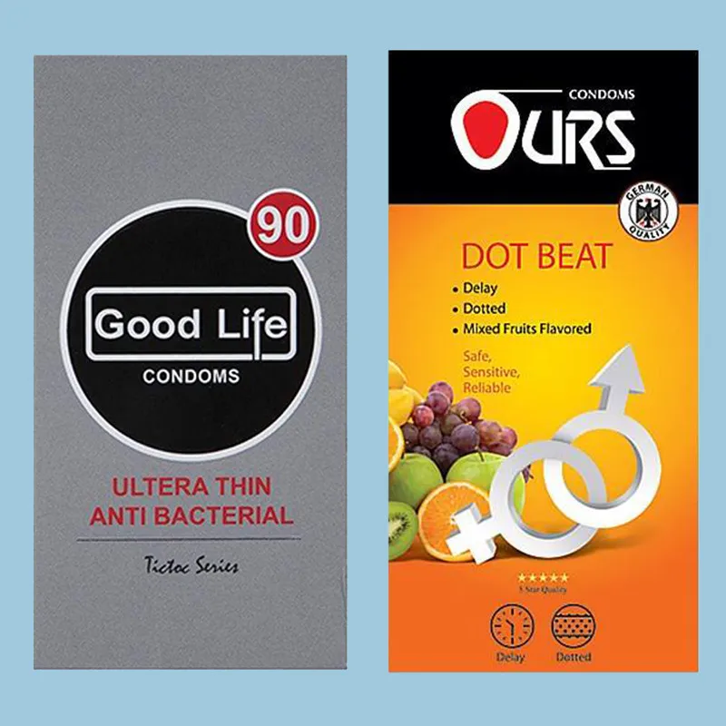 کاندوم گودلایف مدل Ultra Thin Anti Bacterial بسته 12 عددی به همراه کاندوم تاخیری اورز مدل Dot Beat بسته 12 عددی - تصویر 2