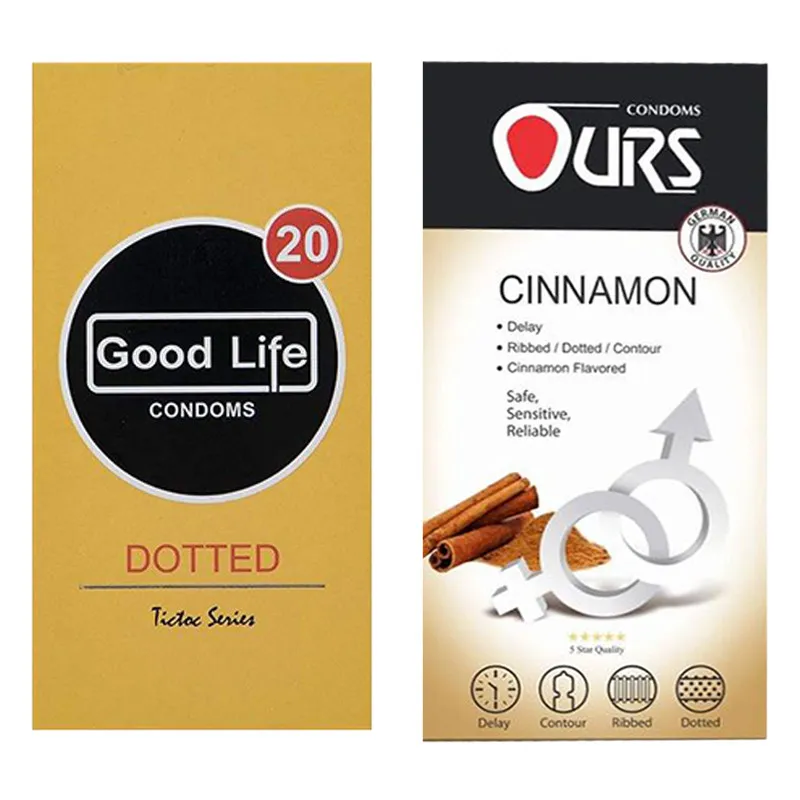 کاندوم گودلایف مدل Dotted بسته 12 عددی به همراه کاندوم اورز مدل Cinnamon بسته 12 عددی - تصویر 2