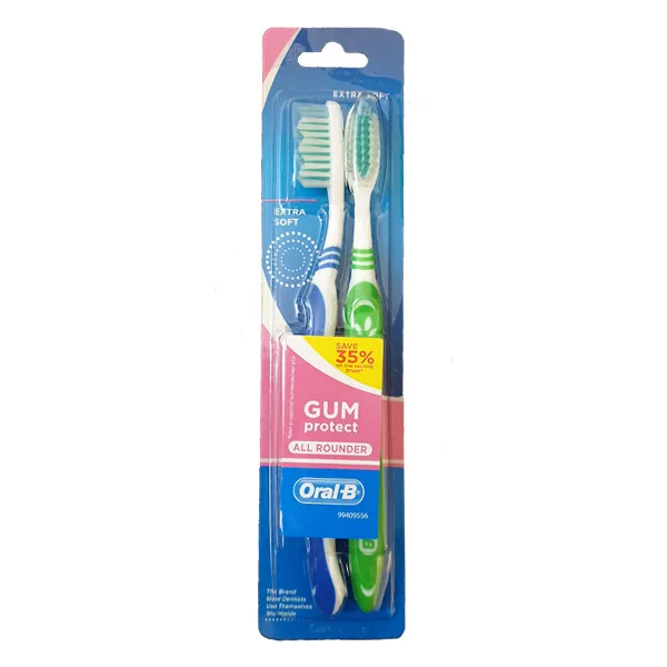 مسواک اورال-بی سری ALL ROUNDER مدل GUM Protect با برس خیلی نرم بسته 2 عددی - تصویر 2