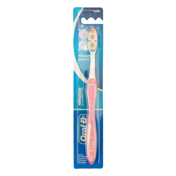 مسواک اورال-بی سری ALL ROUNDER مدل delicate WHITE با برس نرم - تصویر 2