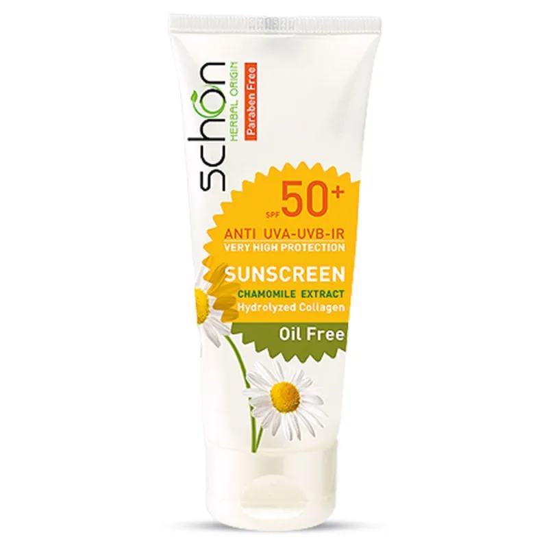 کرم ضد آفتاب بدون رنگ شون SPF 50 مدل chamomile extract مناسب پوستهای چرب حجم 50 میلیلیتر - تصویر 2