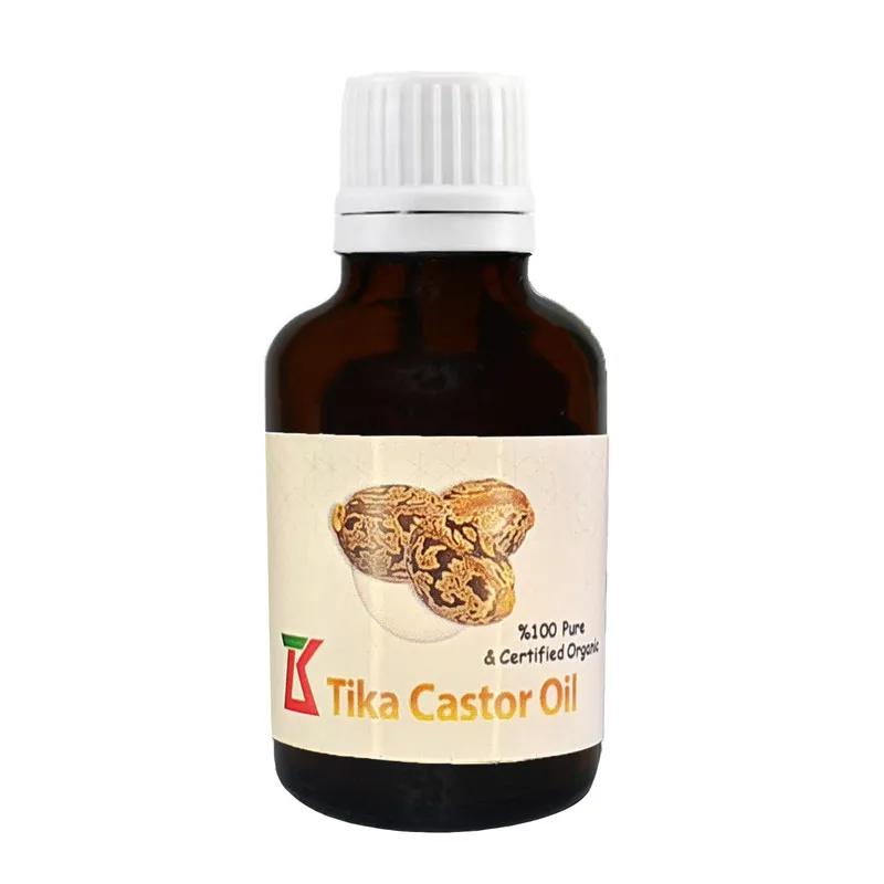 روغن کرچک خالص تیکا 40 میلیلیتر با گرانروی بالا، استخراج با دمای پایین، بستهبندی شیشهای قطرهچکانی، مرطوبکننده و ضد حساسیت، مناسب مراقبت از پوست و مو، افزایش سلامت و ترمیم پوست