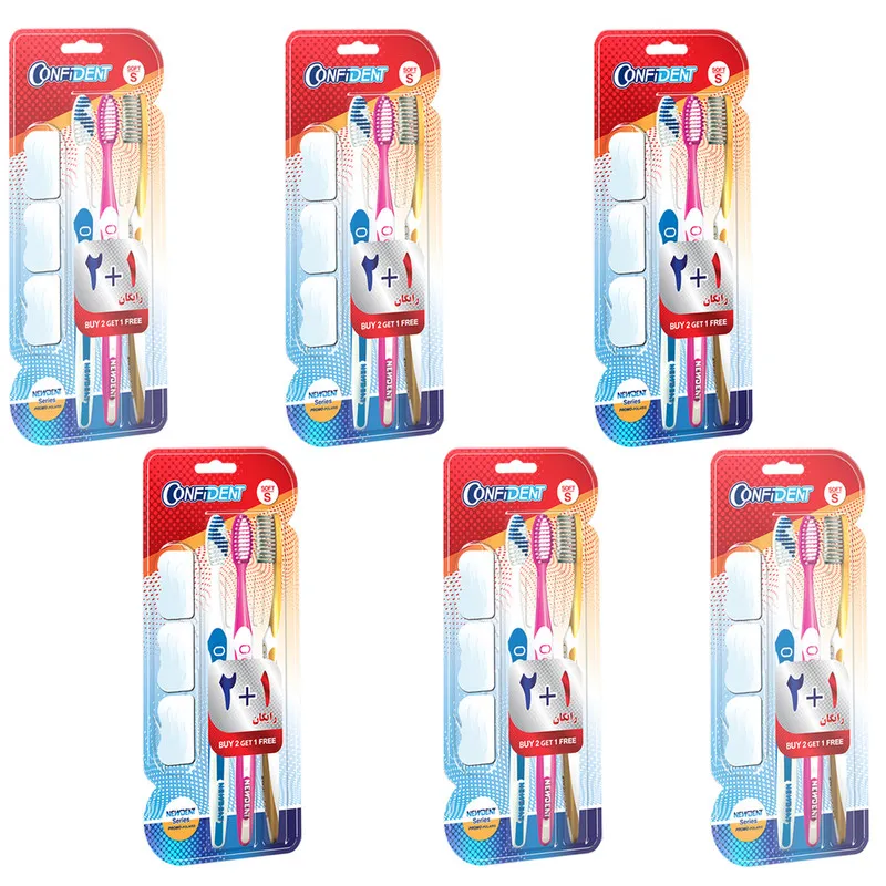 مسواک کانفیدنت مدل Pearl Promo Pack با برس نرم مجموعه 6 عددی - تصویر 2