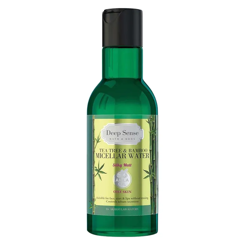 محلول پاککننده آرایش صورت دیپ سنس مدل tea tree & bamboo حجم 160 میلیلیتر