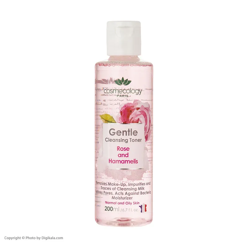 تونر پاک کننده صورت کاسمکولوژی مدل Rose حجم 200 میلی لیتر - تصویر 4