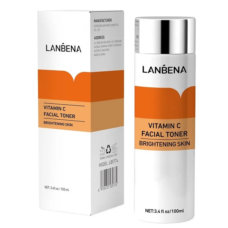 تونر پاک کننده صورت لنبنا مدل VITAMIN C حجم 100 میلی لیتر