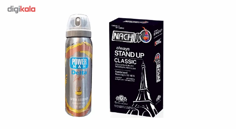 کاندوم ناچ مدل stand up بسته 12 عددی به همراه اسپری دلتا مدل nescafe - تصویر 2