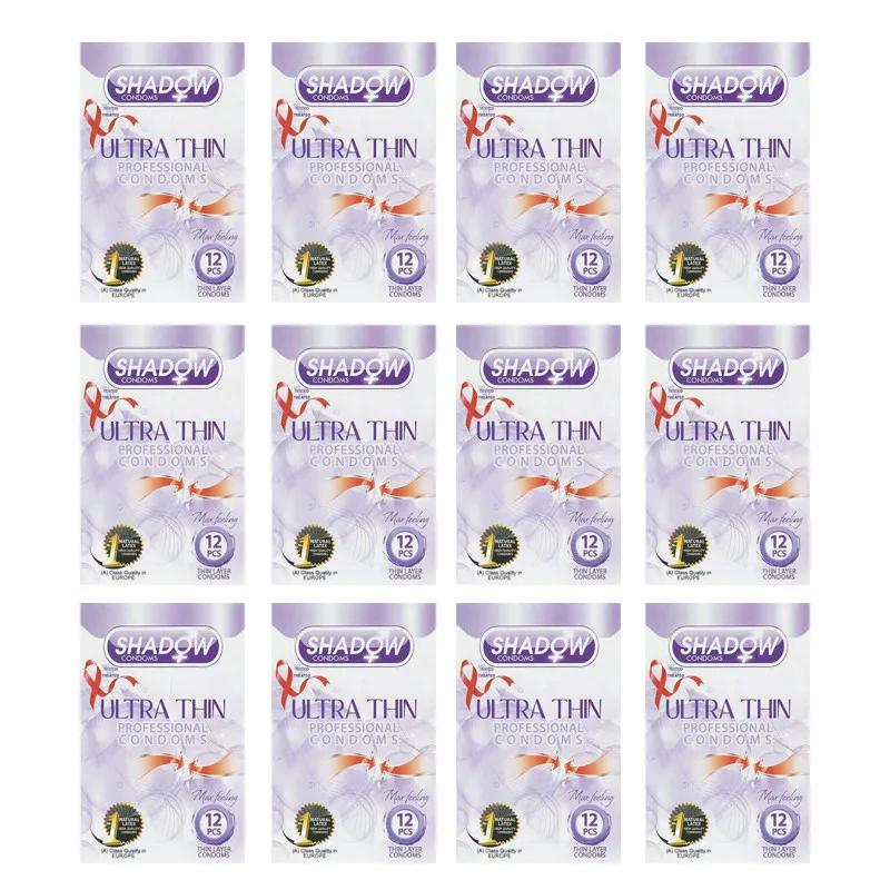 کاندوم شادو مدل ultra thin مجموعه 12 عددی