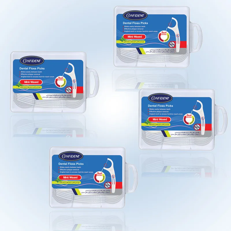 نخ دندان کانفیدنت مدل BoxFlossPick4 مجموعه 4 عددی - تصویر 3