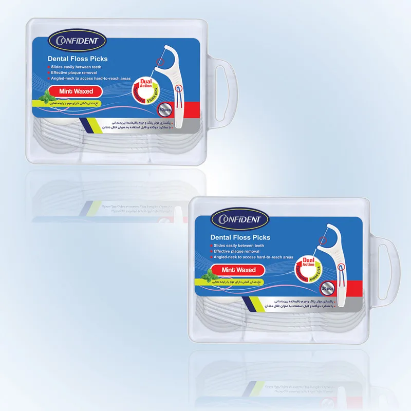 نخ دندان کانفیدنت مدل BoxFlossPick2 مجموعه 2 عددی - تصویر 3