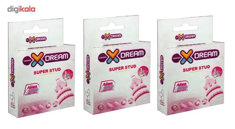 کاندوم ایکس دریم مدل Super Stud سه بسته 1 عددی - تصویر 2
