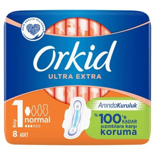 نوار بهداشتی اورکید مدل ULTRA EXTRA بسته 8 عددی - تصویر 2