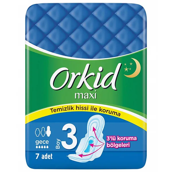 نوار بهداشتی اورکید مدل maxi بسته 7 عددی - تصویر 2