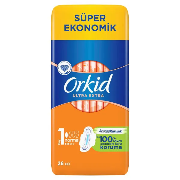 نوار بهداشتی اورکید مدل ULTRA EXTRA بسته 26 عددی