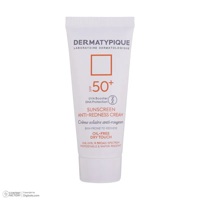 کرم ضد آفتاب بدون رنگ درماتیپیک SPF50 مدل Anti_redness محافط UVB, UVA مناسب انواع پوست حجم 40 میلیلیتر - تصویر 3