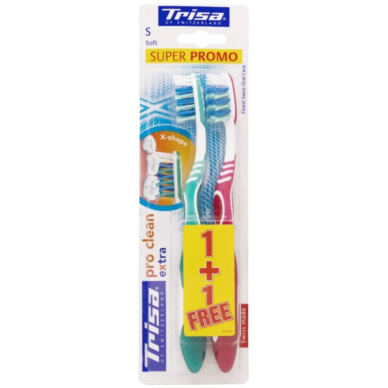 مسواک تریزا مدل Pro Clean با برس نرم مجموعه 2 عددی - تصویر 2