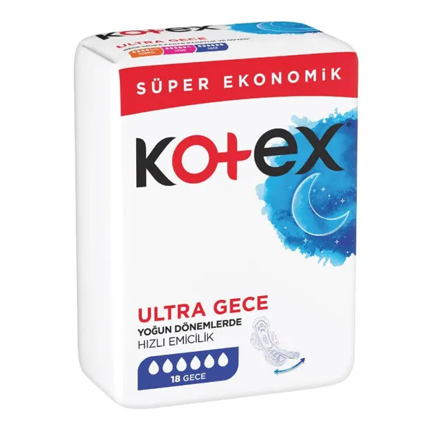 نوار بهداشتی کوتکس مدل Ultra Gece بسته 18 عددی - تصویر 2