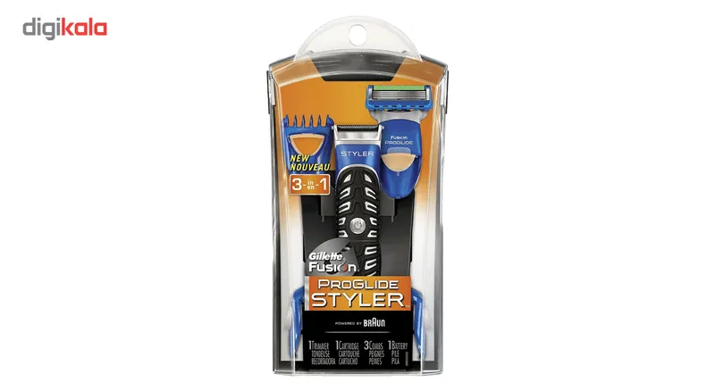 خود تراش ژیلت مدل Fusion Power Styler به همراه 3 سری شانه - تصویر 2