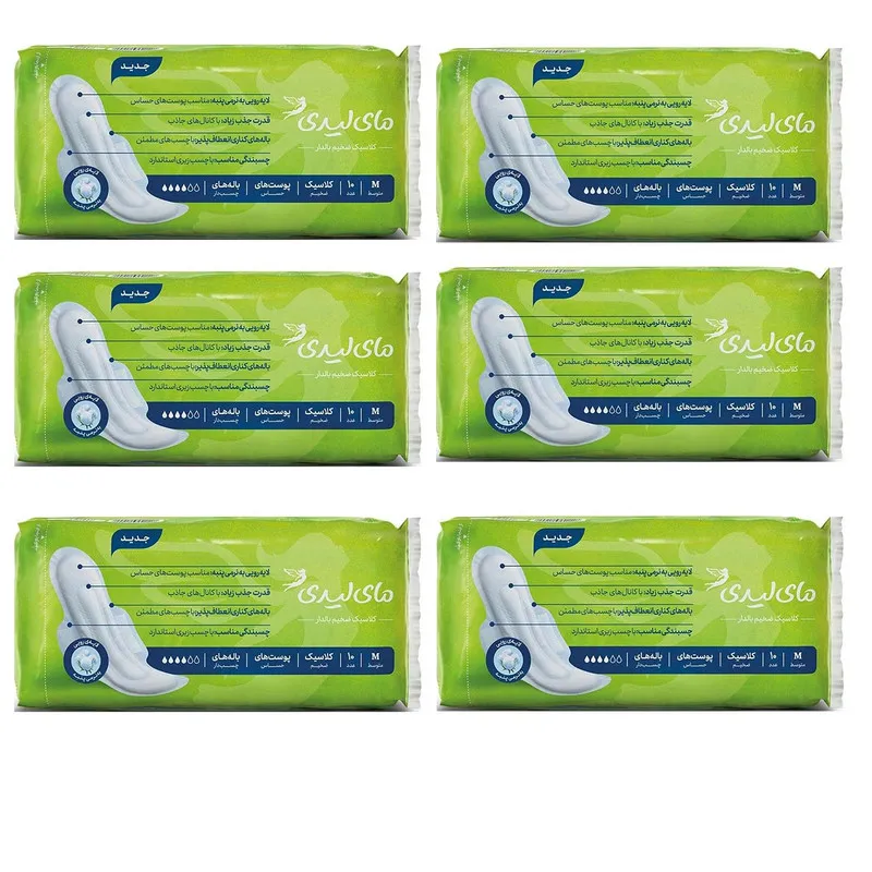 نوار بهداشتی مای لیدی مدل Classic Green مجموعه 6 عددی - تصویر 2