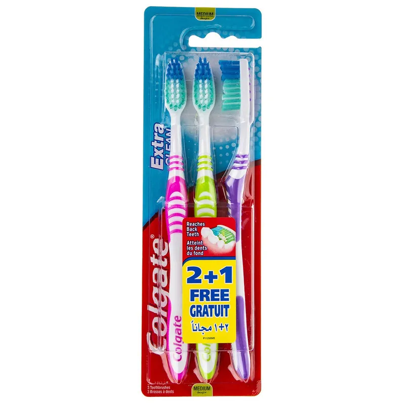 پک مسواک کلگیت مدل Extra Clean بسته 3 عددی