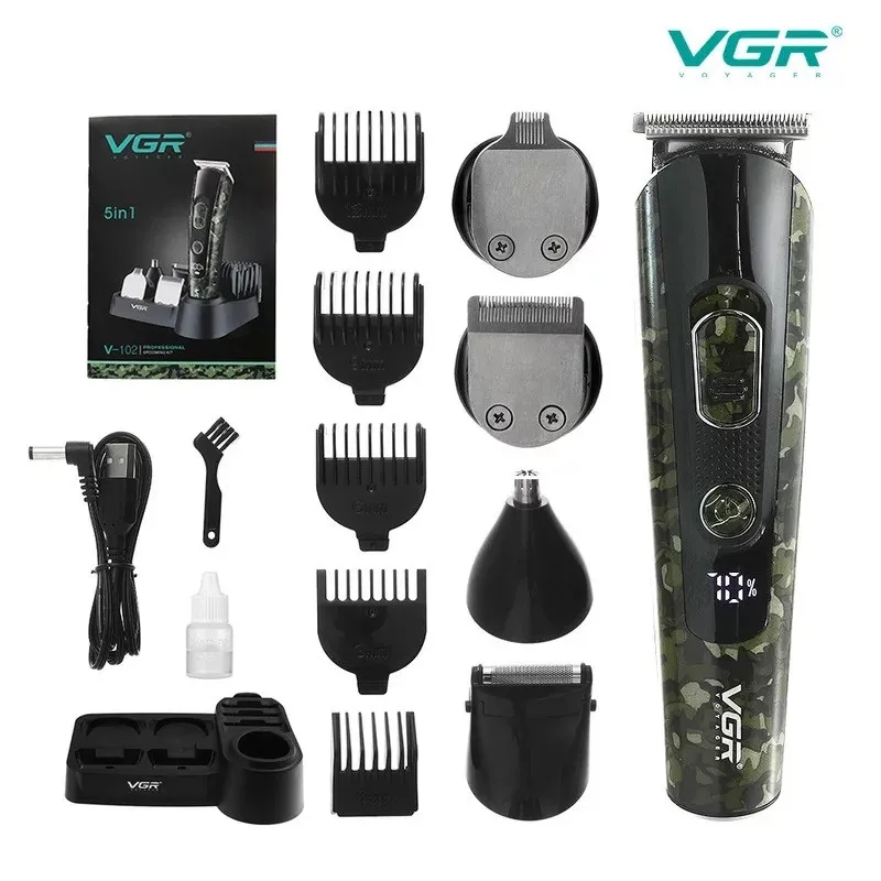 ست ماشین اصلاح موی صورت و بدن وی جی ار مدل V-102 - تصویر 2