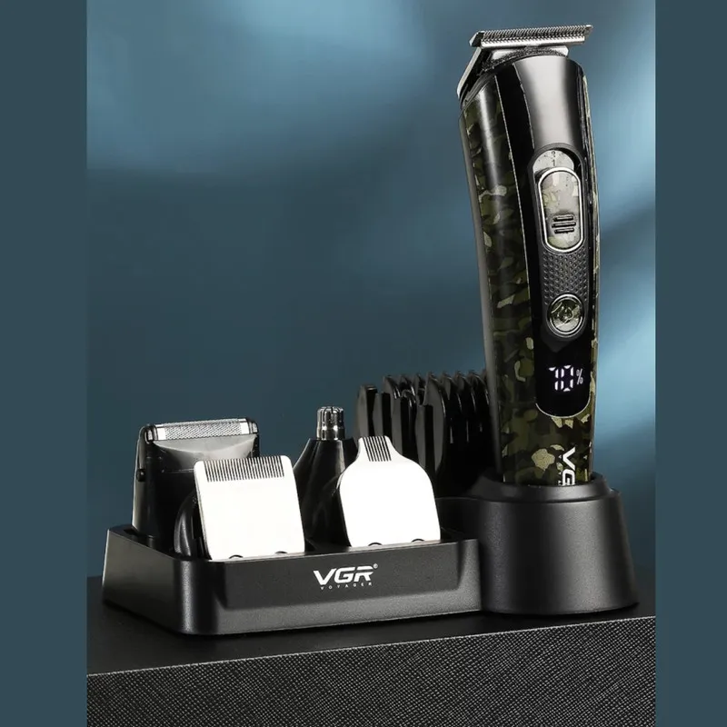 ست ماشین اصلاح موی صورت و بدن وی جی ار مدل V-102 - تصویر 3