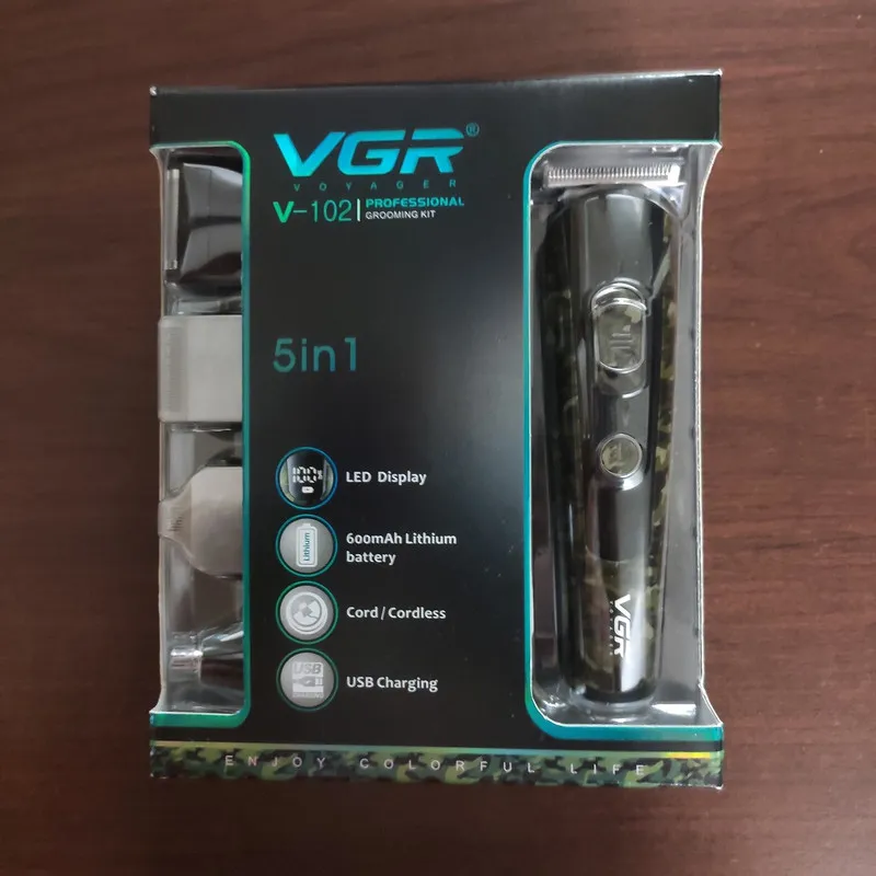 ست ماشین اصلاح موی صورت و بدن وی جی ار مدل V-102 - تصویر 4