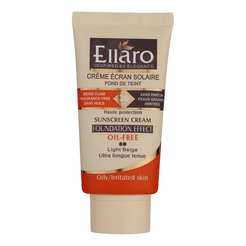 کرم ضد آفتاب رنگی الارو SPF30 سری Foundation Effect مدل Light Beige مناسب پوست های چرب تحت لیسانس حجم 40 میلی لیتر - تصویر 2