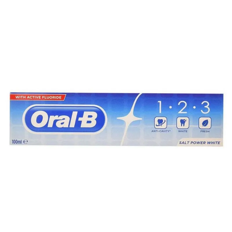 خمیر دندان اورال- بی مدل 1.2.3 Salt Power White حجم 100 میلی لیتر - تصویر 2