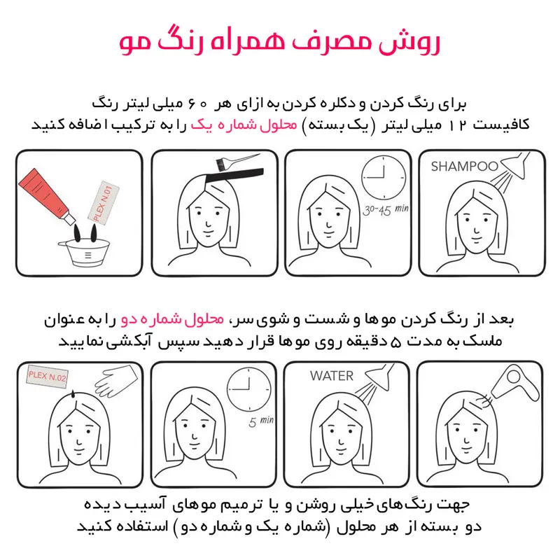 ماسک مو آروال مدل پلکس کد No.01 حجم 12 میلی لیتر به همراه ماسک مو مدل No.02 حجم 16 میلی لیتر - تصویر 2
