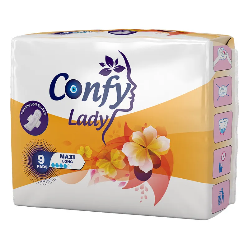 نوار بهداشتی کانفی لیدی مدل MAXI LONG بسته 9 عددی - تصویر 2