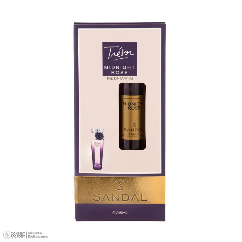 عطر جیبی زنانه صندل مدل Lancome Midnight rose با رایحه شیرین و گرم حجم 25 میلی‌لیتر - تصویر 6