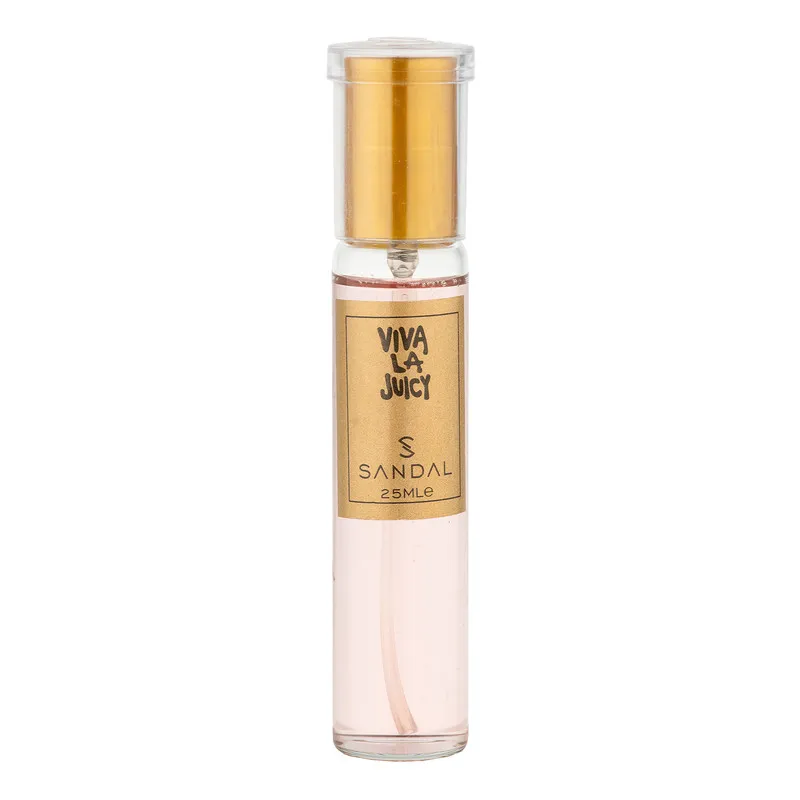 عطر جیبی زنانه صندل مدل VIVALA JUICY با رایحه شیرین و خنک حجم 25 میلیلیتر