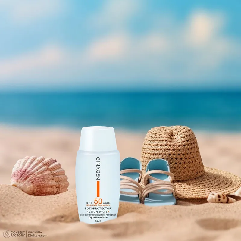 کرم ضدآفتاب بی‌رنگ ژیناژن مدل SPF50، مناسب پوست‌های معمولی و خشک، حجم 50 میلی‌لیتر - تصویر 6