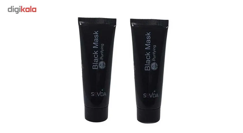 ماسک صورت زغال سودا مدل Sevda حجم 75 میلیلیتر بسته 2 عددی لایهبردار ملایم، پاککننده آلودگی و جوش سرسیاه، کوچککننده منافذ، مناسب انواع پوست و استفاده خانمها و آقایان - تصویر 2