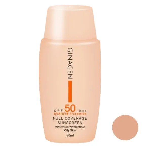 کرم ضدآفتاب رنگی ژیناژن مدل SPF50-03، مناسب پوستهای معمولی و خشک، حجم 50 میلیلیتر - تصویر 2