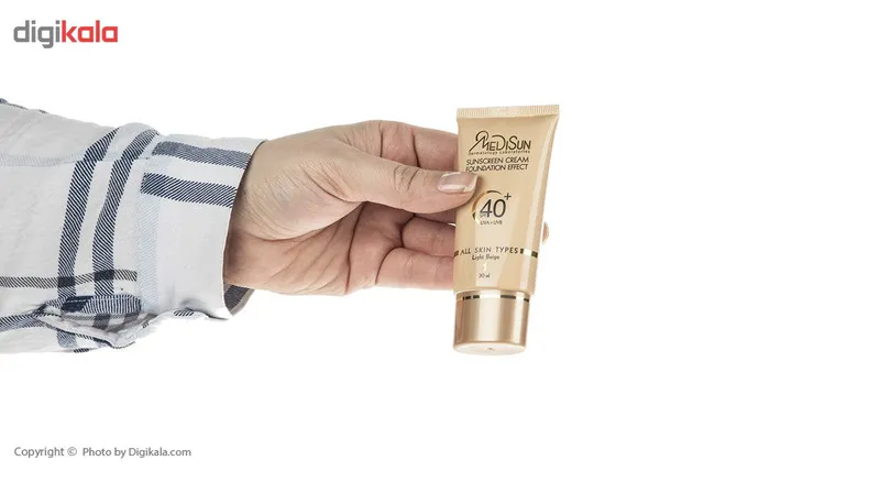 کرم پودر مدیسان مدل For All Skin SPF40 Light Beige حجم میلی لیتر - تصویر 4