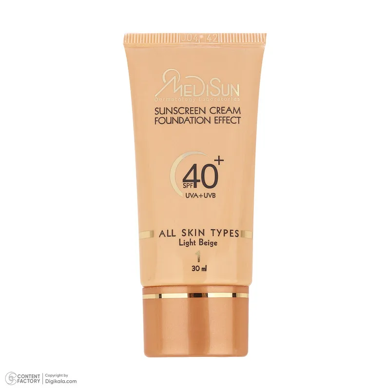کرم پودر مدیسان مدل For All Skin SPF40 Light Beige حجم میلی لیتر - تصویر 6